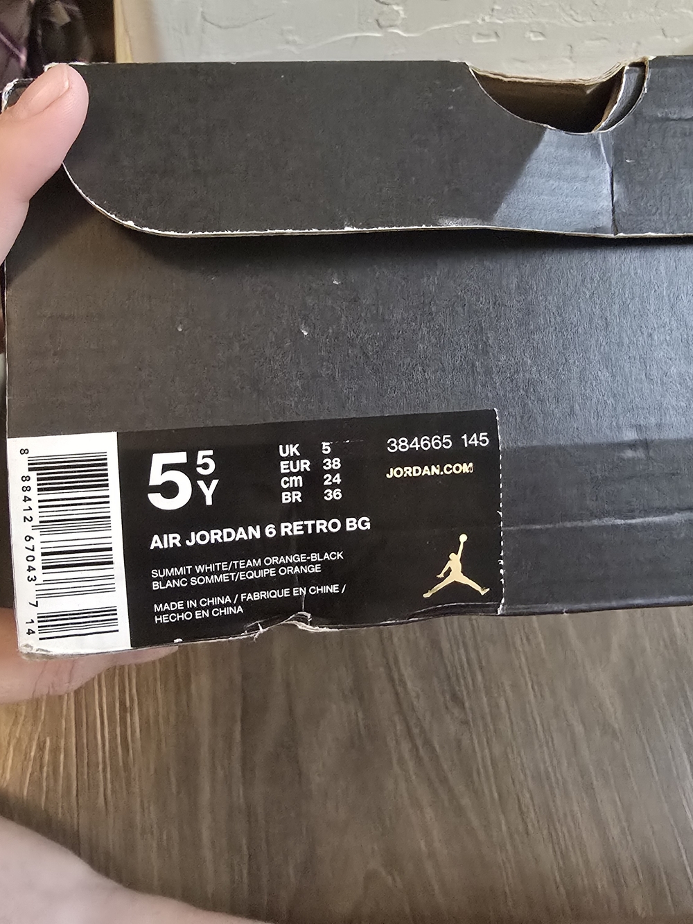 Air Jordan 6 Retro BG 5.5Y Basketball Shoes - Picture 10 of 10